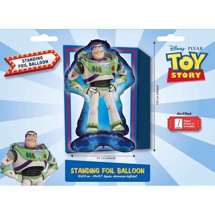 Buzz Lightyear Standing Foil Balloon | Toy Story Decorations Balloons Toy Story Party Buzz Lightyear Standing Foil Balloon