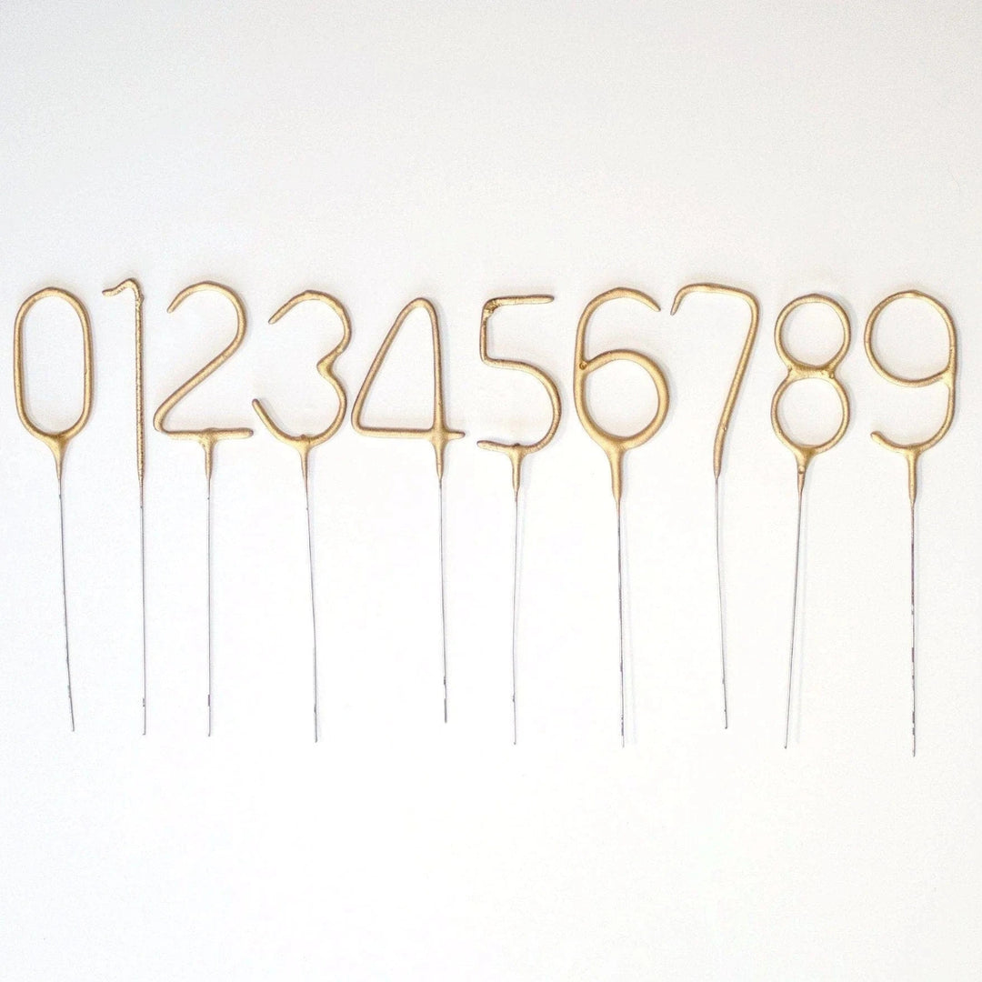 Cake Number Sparkler Gold - Cake Sparkler Decorations Birthday Candles Cake Number Sparkler Gold