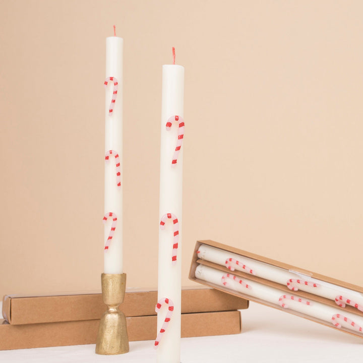 Candy Cane Christmas Table Candles x 2 | Meri Meri Christmas Candles Candle Candy Cane Christmas Table Candles x 2