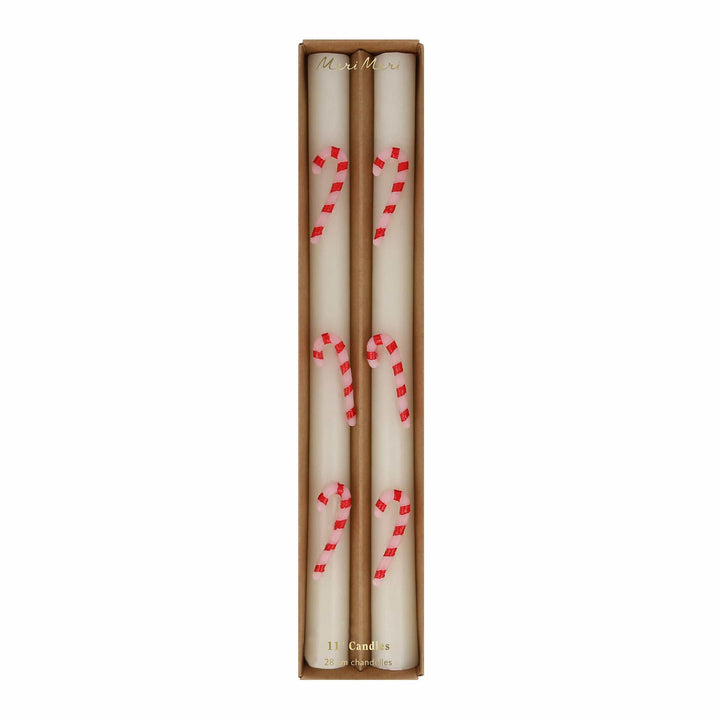 Candy Cane Christmas Table Candles x 2 | Meri Meri Christmas Candles Candle Candy Cane Christmas Table Candles x 2