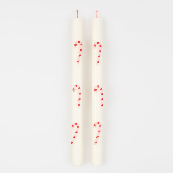 Candy Cane Christmas Table Candles x 2 | Meri Meri Christmas Candles Candle Candy Cane Christmas Table Candles x 2