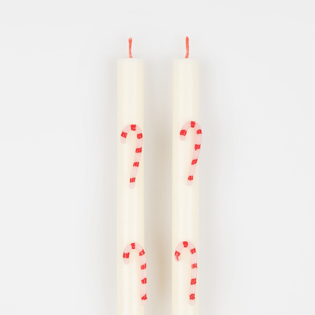 Candy Cane Christmas Table Candles x 2 | Meri Meri Christmas Candles Candle Candy Cane Christmas Table Candles x 2