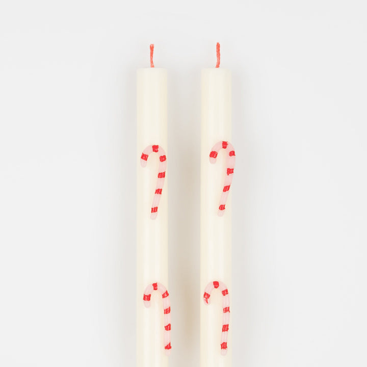 Candy Cane Christmas Table Candles x 2 | Meri Meri Christmas Candles Candle Candy Cane Christmas Table Candles x 2