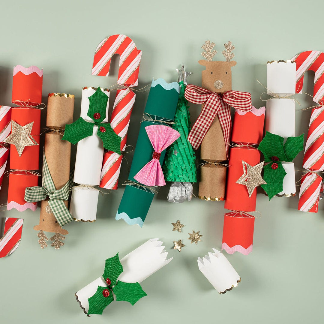 Candy Cane Shape Christmas Crackers x 6 | Meri Meri Christmas Crackers christmas crackers Candy Cane Shape Christmas Crackers x 6