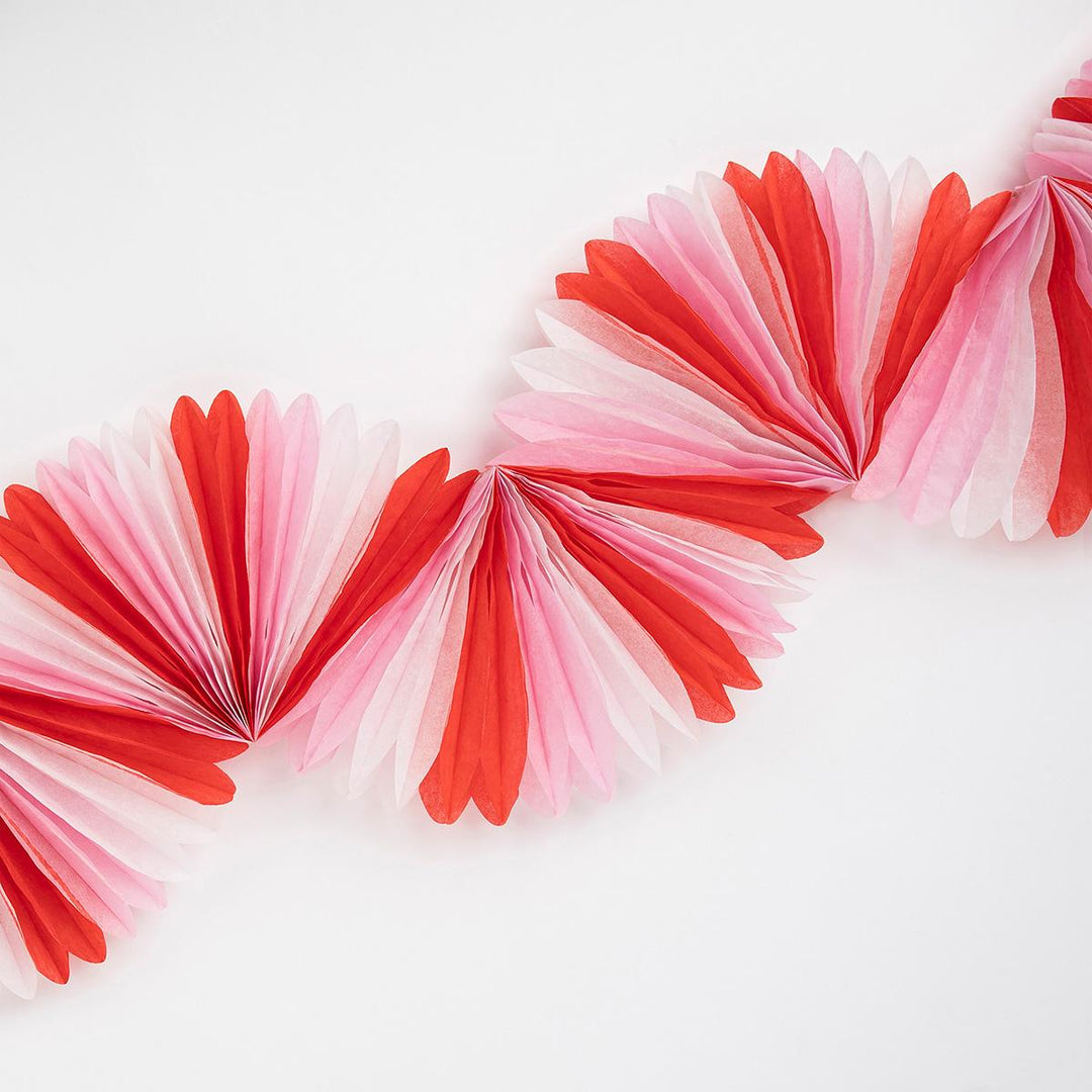 Candy Cane Stripe Honeycomb Party Garland Bunting Candy Cane Stripe Honeycomb Party Garland