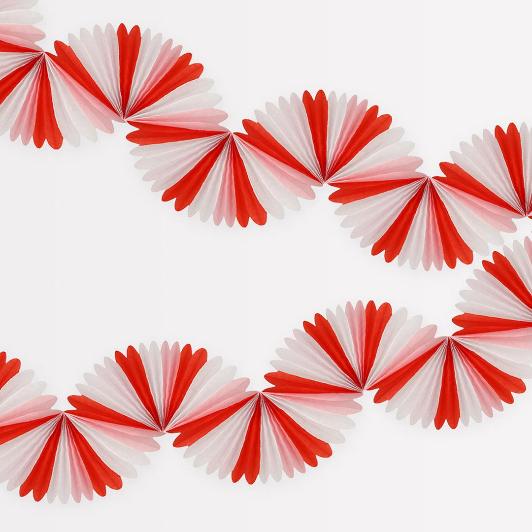 Candy Cane Stripe Honeycomb Party Garland Bunting Candy Cane Stripe Honeycomb Party Garland