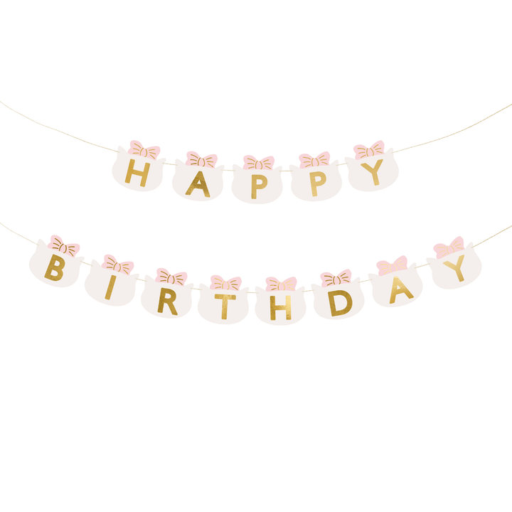 Cat Party Happy Birthday Banner - Cat Party Decorations Bunting Cat Party Happy Birthday Banner