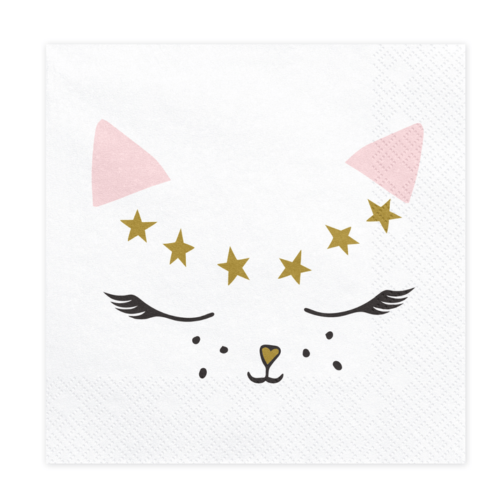 Cat Party Napkins x 20 - Cat Party Supplies Paper Napkins Cat Party Napkins x 20