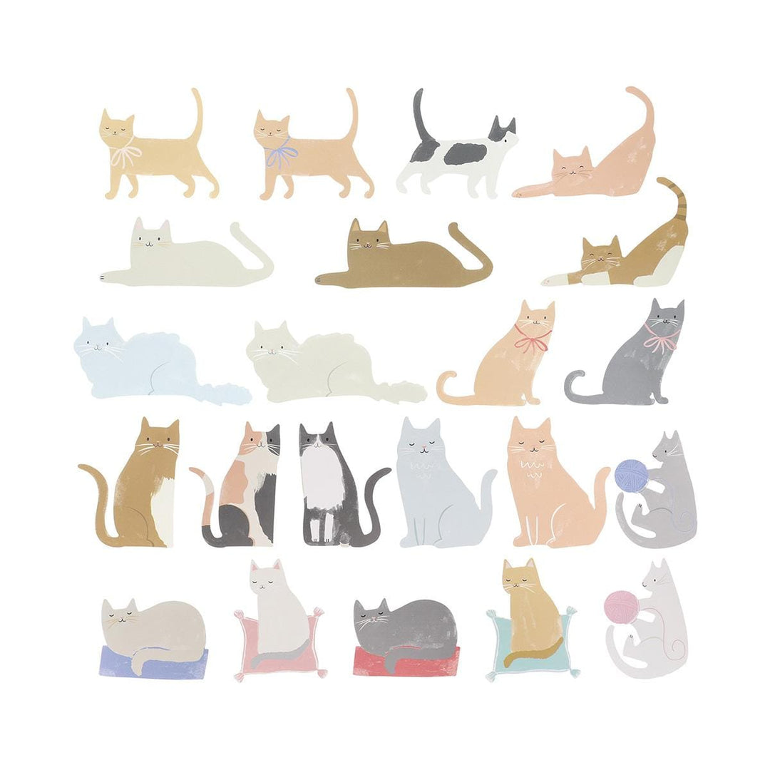 Cat Shaped Stickers x 25 | Party Favours UK Stickers Cat Shaped Stickers x 25