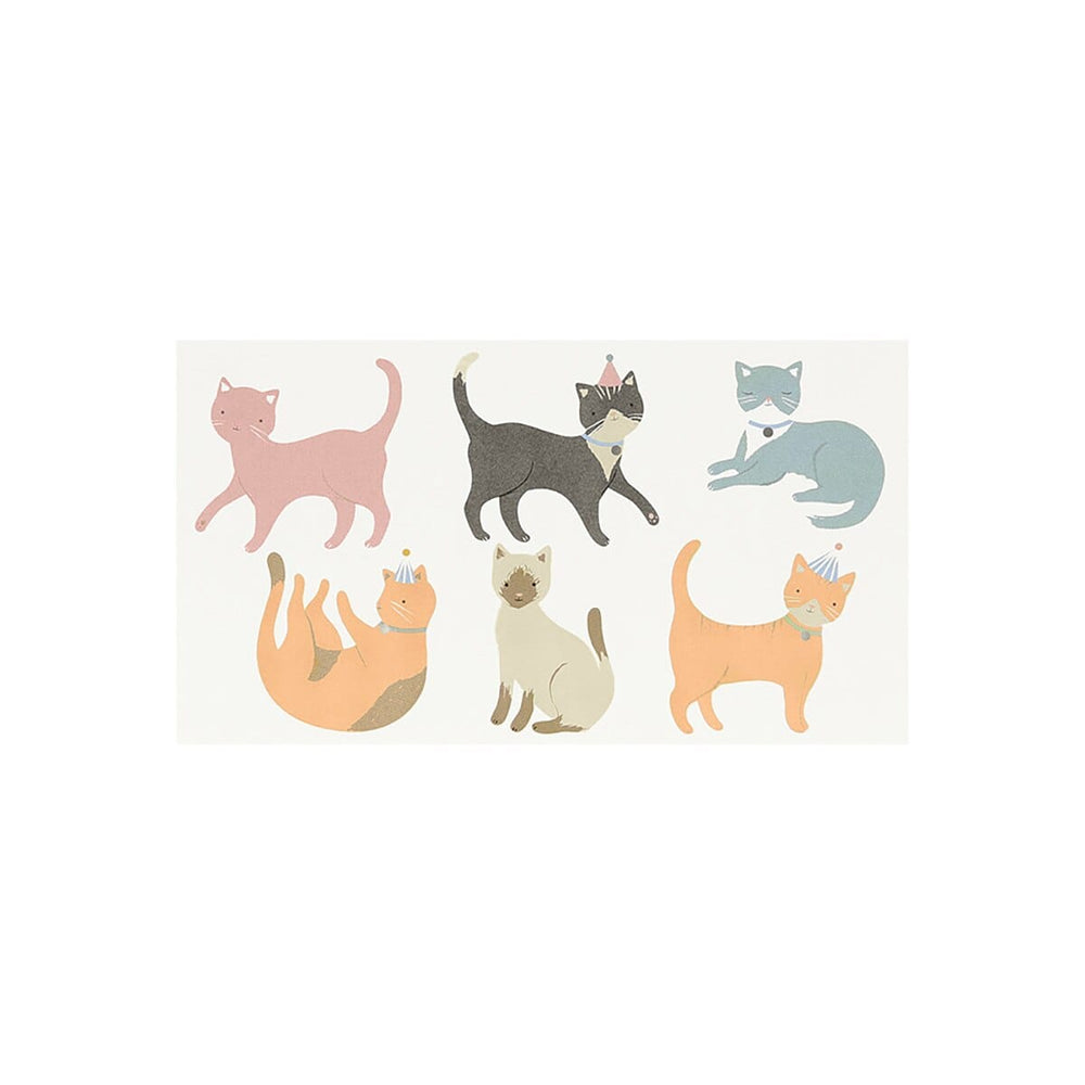 Cat Temporary Tattoos x 9 | Meri Meri Birthday Party temporary tattoos Cat Temporary Tattoos x 9