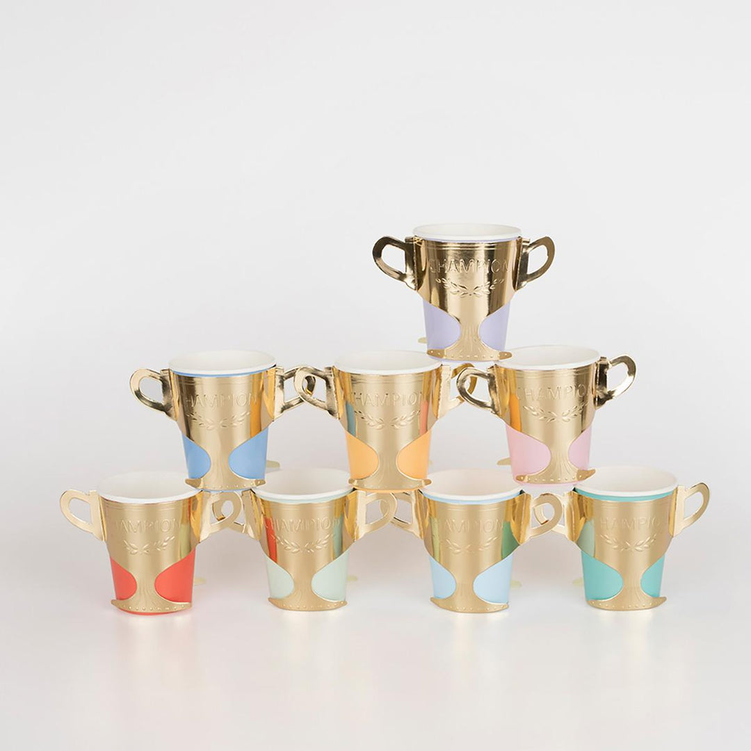 Champions Party Cups x 8 | Meri Meri party cups Champions Party Cups x 8