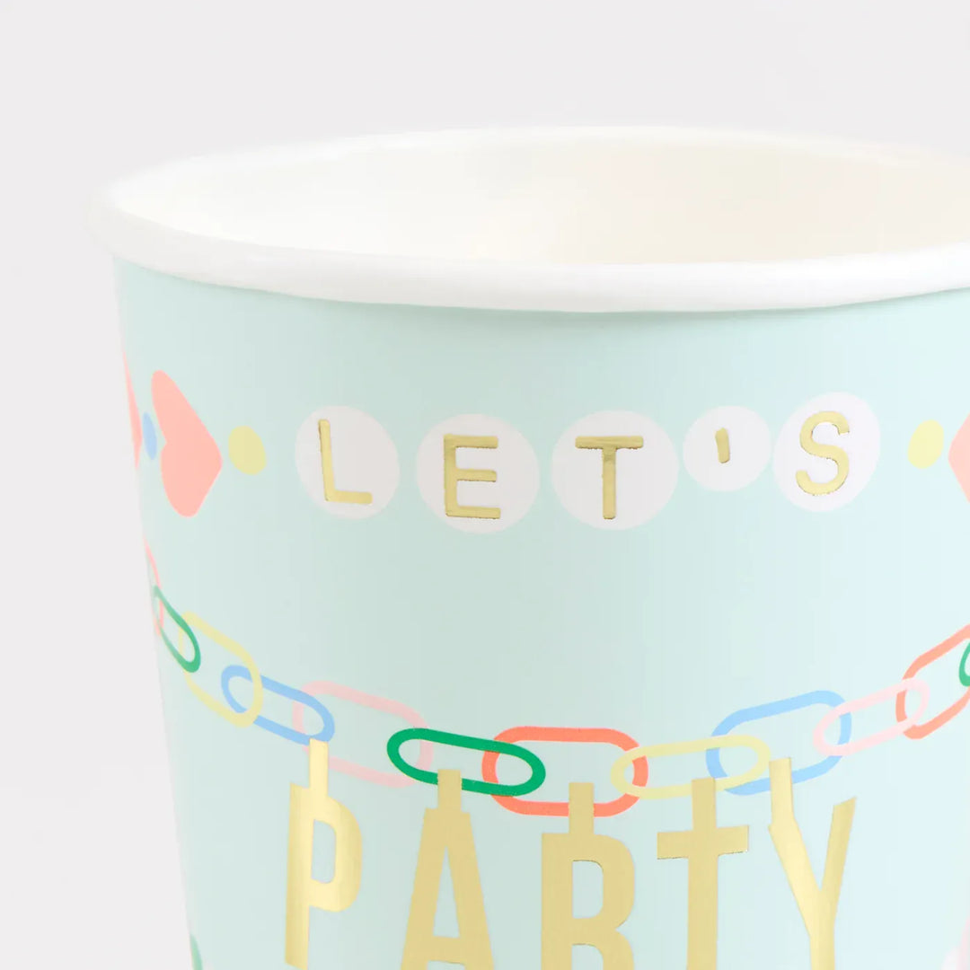 Charm Party Cups x 8 | Meri Meri Charm Theme Birthday Cups Charm Party Cups x 8