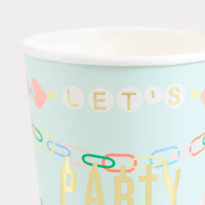 Charm Party Cups x 8 | Meri Meri Charm Theme Birthday Cups Charm Party Cups x 8