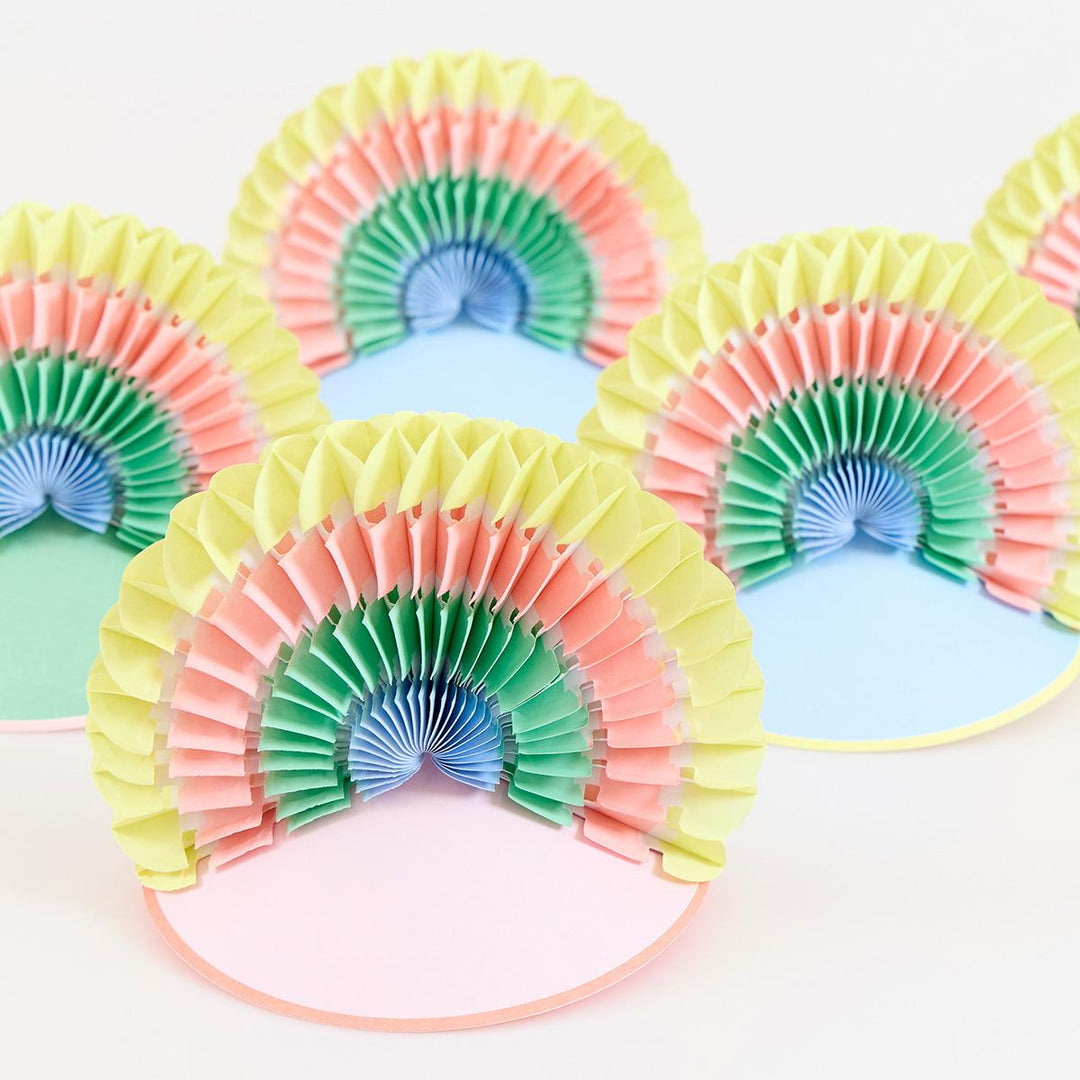 Charm Party Rainbow Party Hats x 6 | Meri Meri Party Hats Charm Party Rainbow Party Hats x 6