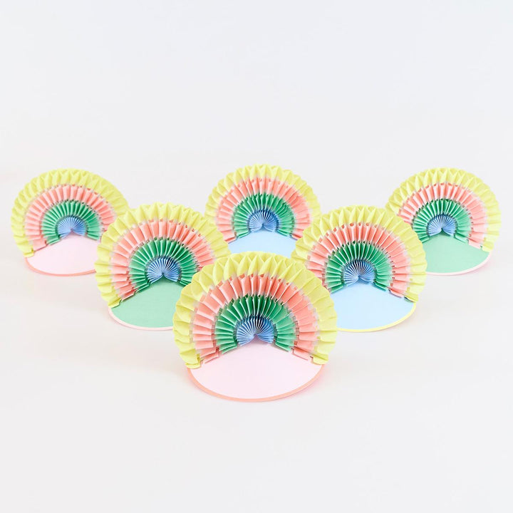 Charm Party Rainbow Party Hats x 6 | Meri Meri Party Hats Charm Party Rainbow Party Hats x 6