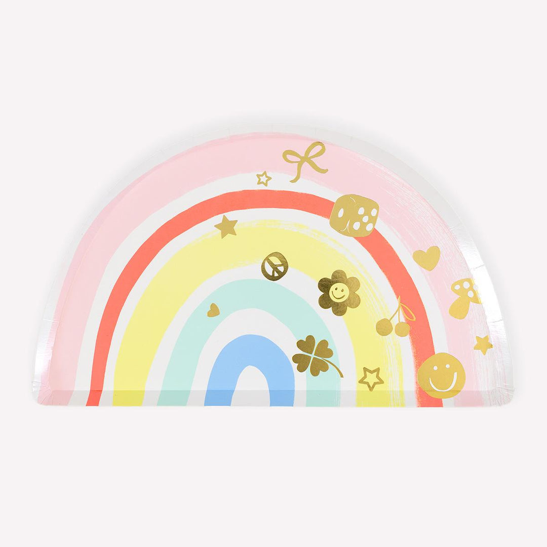 Charm Party Rainbow Plates x8 | Meri Meri | Little Big Party Plates Charm Party Rainbow Plates x8
