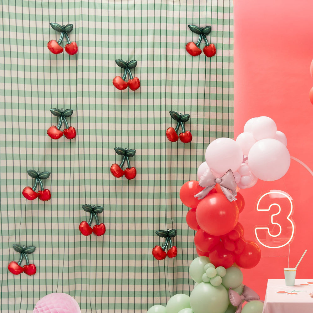 Cherry Foil Balloons - 12in (Pack of 3) - Cherry Party Decorations Balloons Cherry Foil Balloons - 12in (Pack of 3)