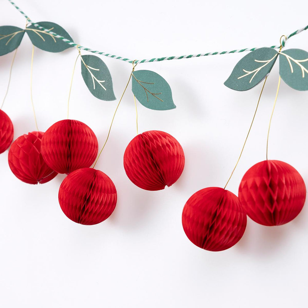 Cherry Honeycomb Party Garland Bunting Cherry Honeycomb Party Garland