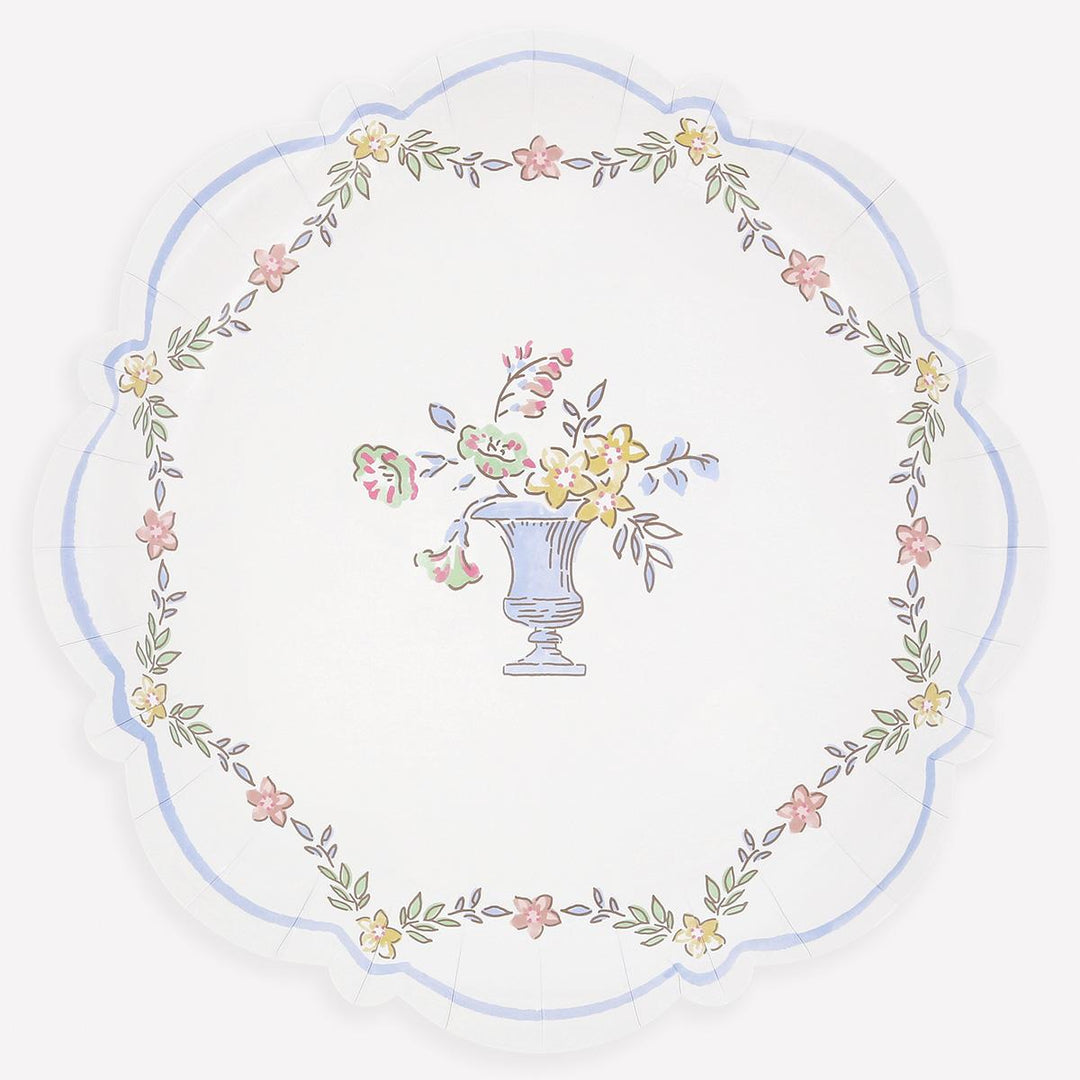 Chintz Border Dinner Party Plates x 8 | Meri Meri party plates Chintz Border Dinner Party Plates x 8