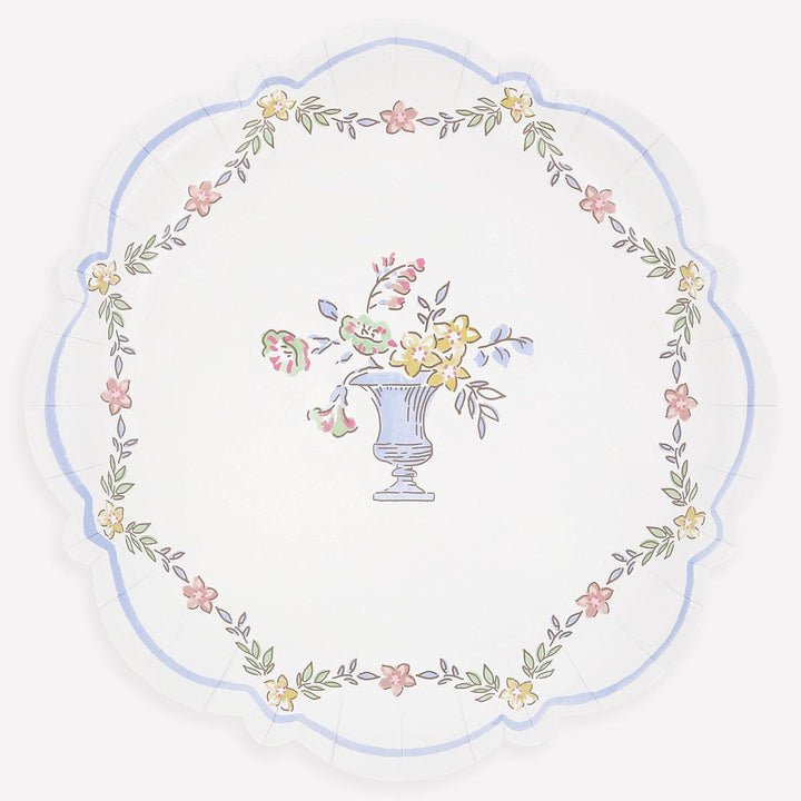 Chintz Border Dinner Party Plates x 8 | Meri Meri party plates Chintz Border Dinner Party Plates x 8