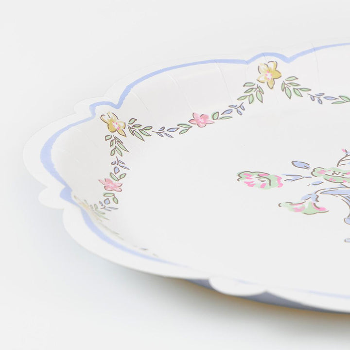 Chintz Border Dinner Party Plates x 8 | Meri Meri party plates Chintz Border Dinner Party Plates x 8