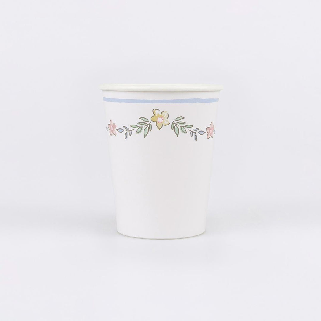 Chintz Border Party Cups x 8 | Meri Meri party cups Chintz Border Party Cups x 8