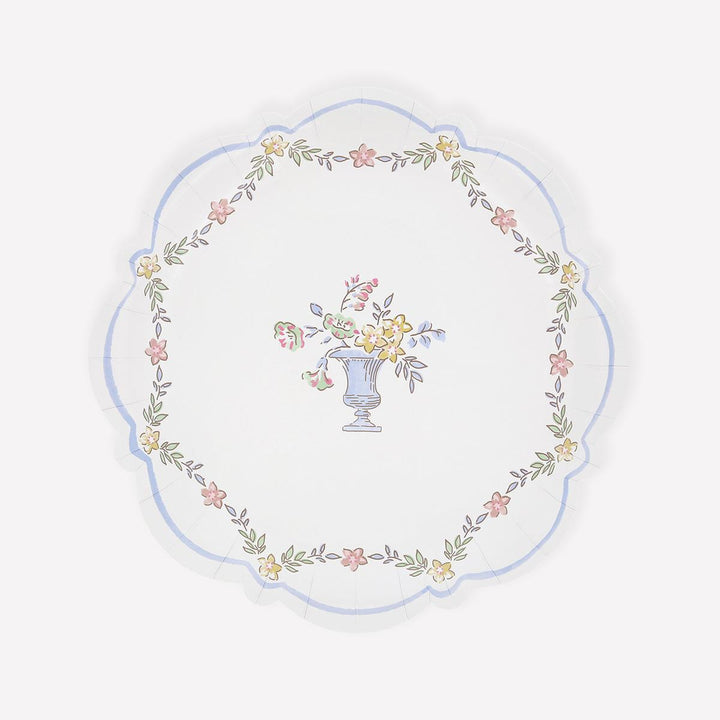 Chintz Border Side Party Plates x 8 | Meri Meri party plates Chintz Border Side Party Plates x 8