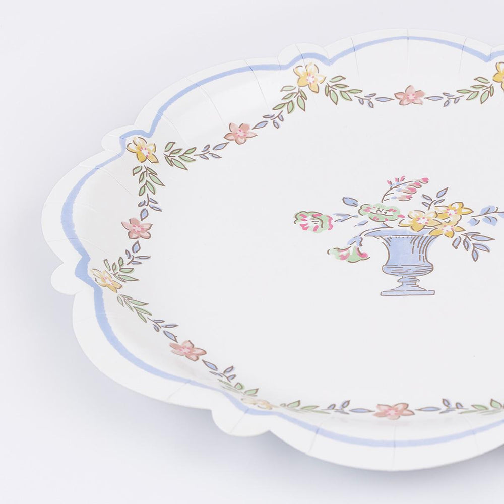 Chintz Border Side Party Plates x 8 | Meri Meri party plates Chintz Border Side Party Plates x 8