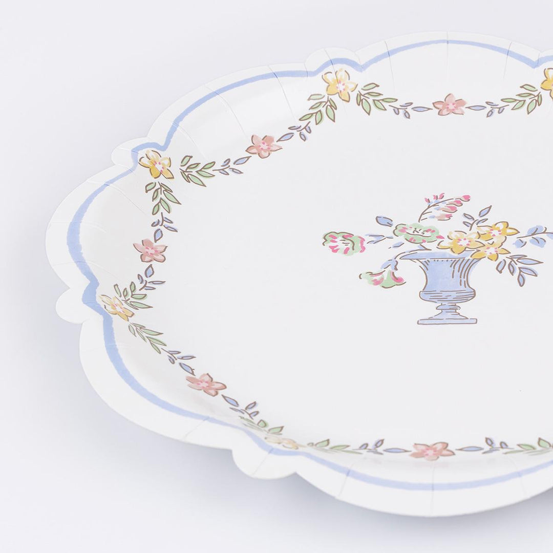 Chintz Border Side Party Plates x 8 | Meri Meri party plates Chintz Border Side Party Plates x 8