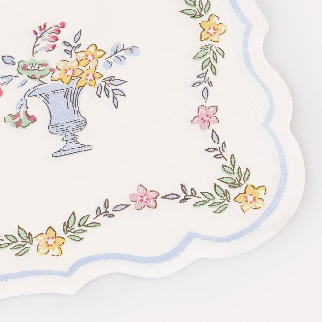 Chintz Border Small Party Napkins x 16 | Meri Meri party napkins Chintz Border Small Party Napkins x 16