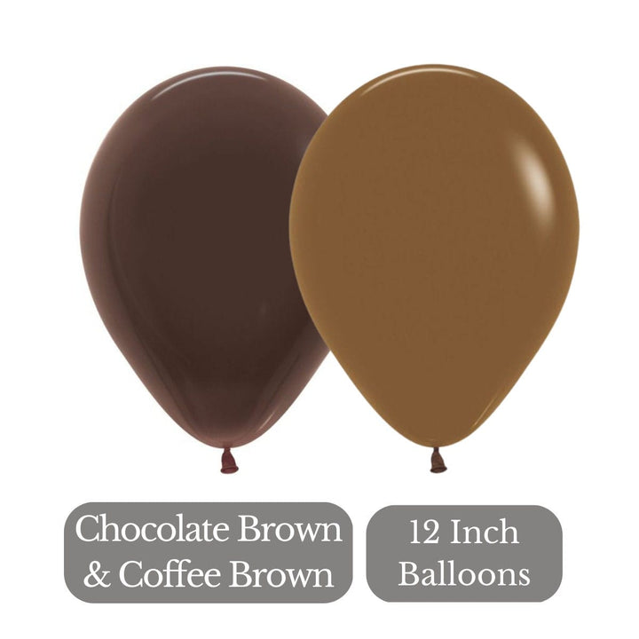 Chocolate Neutrals Balloons - 12inch Brown Latex Balloons Balloons Chocolate Neutrals Balloons