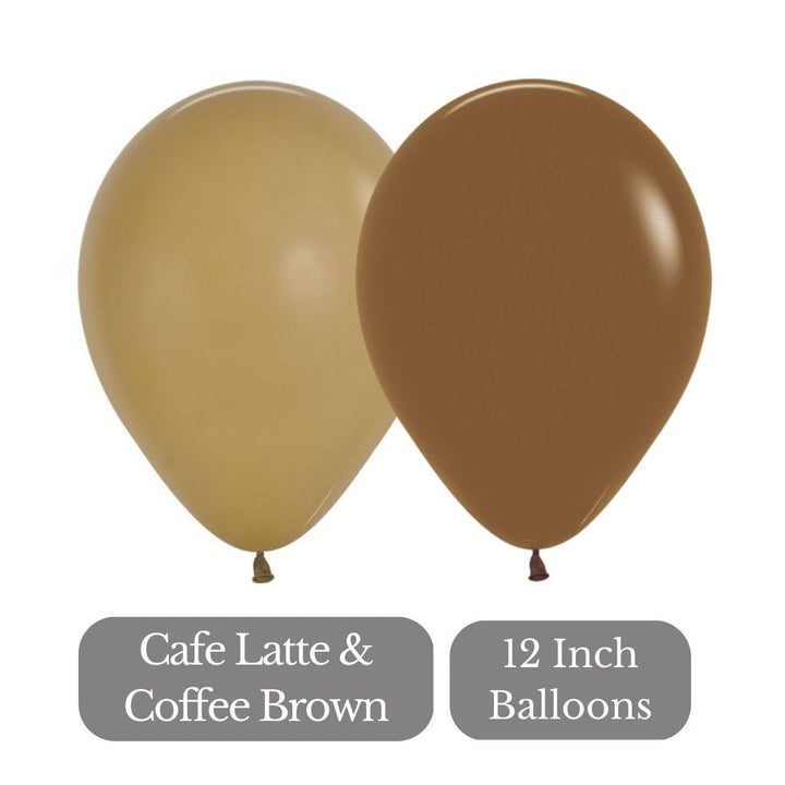 Chocolate Neutrals Balloons - 12inch Brown Latex Balloons Balloons Chocolate Neutrals Balloons