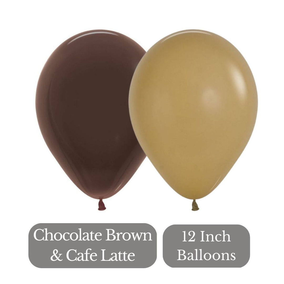 Chocolate Neutrals Balloons - 12inch Brown Latex Balloons Balloons Chocolate Neutrals Balloons
