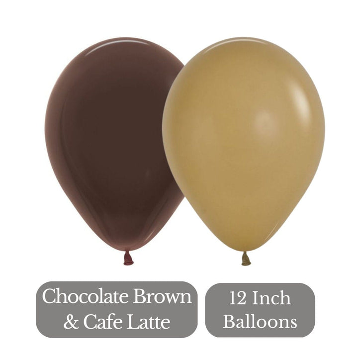 Chocolate Neutrals Balloons - 12inch Brown Latex Balloons Balloons Chocolate Neutrals Balloons