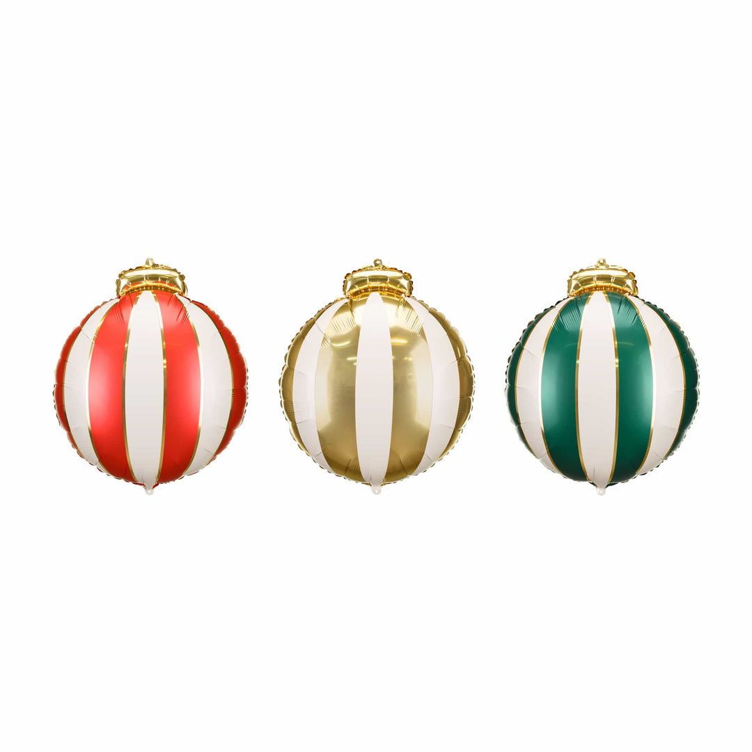 Christmas Bauble Foil Balloons x 3 Foil Balloon Christmas Bauble Foil Balloons x 3