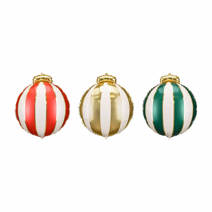 Christmas Bauble Foil Balloons x 3 Foil Balloon Christmas Bauble Foil Balloons x 3