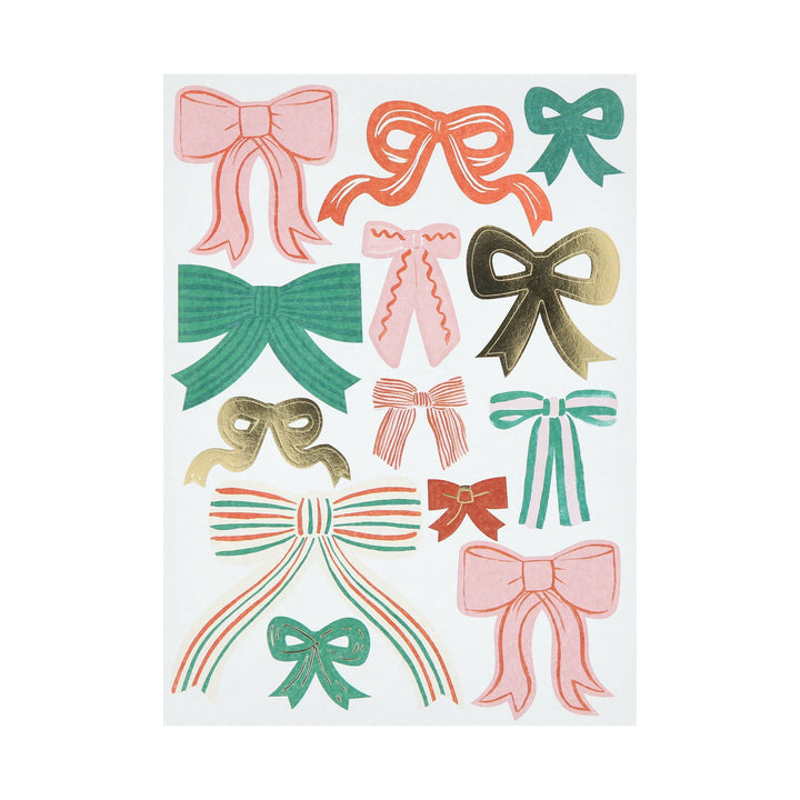 Christmas Bow Stickers x 10 Sheets | Meri Meri Christmas Stocking Fillers Stickers Christmas Bow Stickers x 10 Sheets