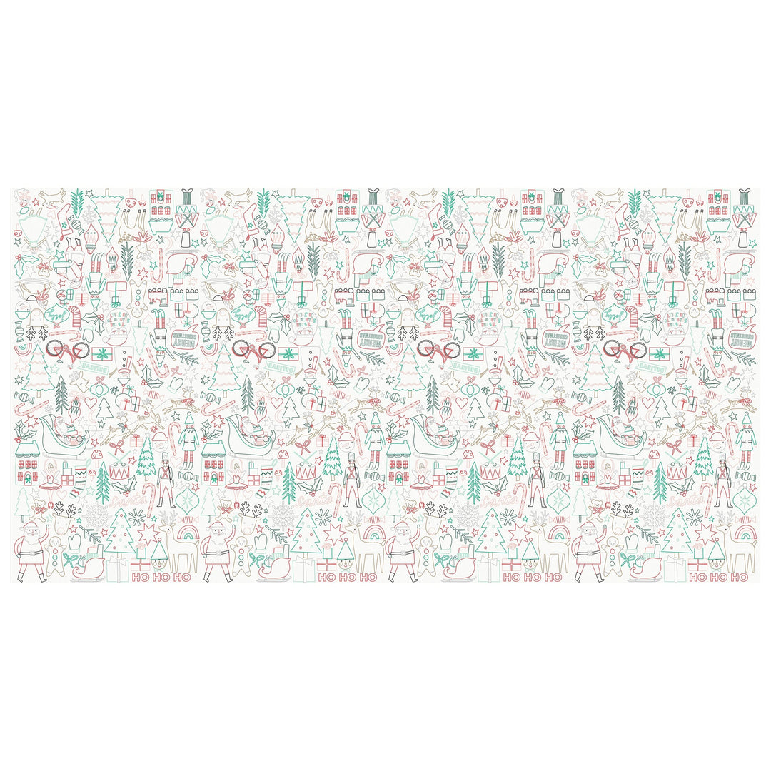 Christmas Colour In Activity Party Tablecloth | Meri Meri Christmas Activities Party Accessories Christmas Colour In Activity Party Tablecloth