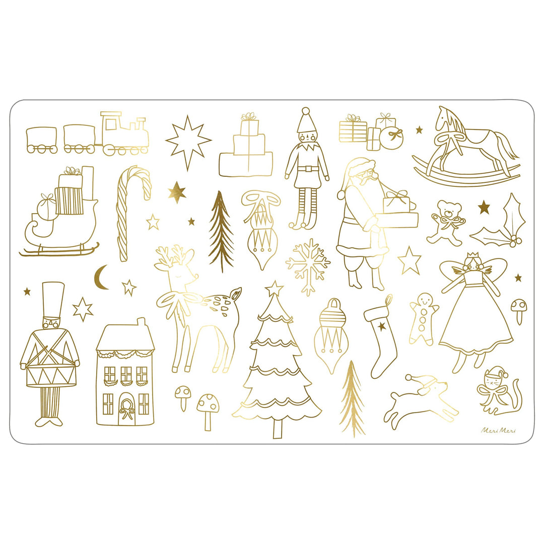 Christmas Colouring Party Placemats x 8 | Meri Meri Christmas Activities Party Accessories Christmas Colouring Party Placemats x 8