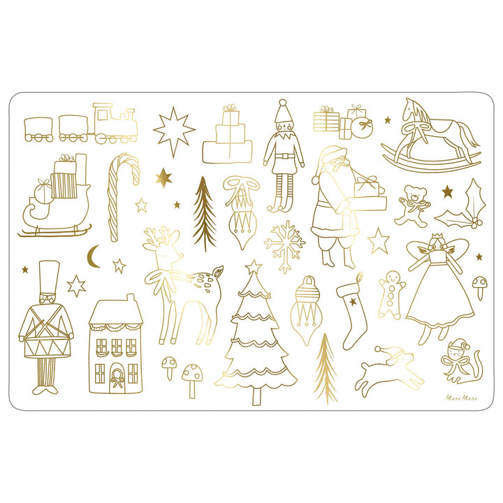 Christmas Colouring Party Placemats x 8 | Meri Meri Christmas Activities Party Accessories Christmas Colouring Party Placemats x 8
