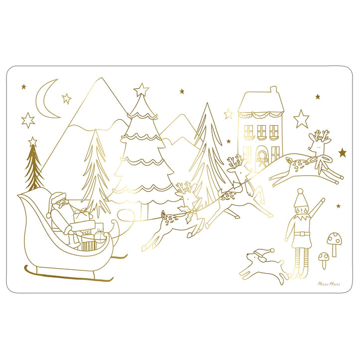 Christmas Colouring Party Placemats x 8 | Meri Meri Christmas Activities Party Accessories Christmas Colouring Party Placemats x 8