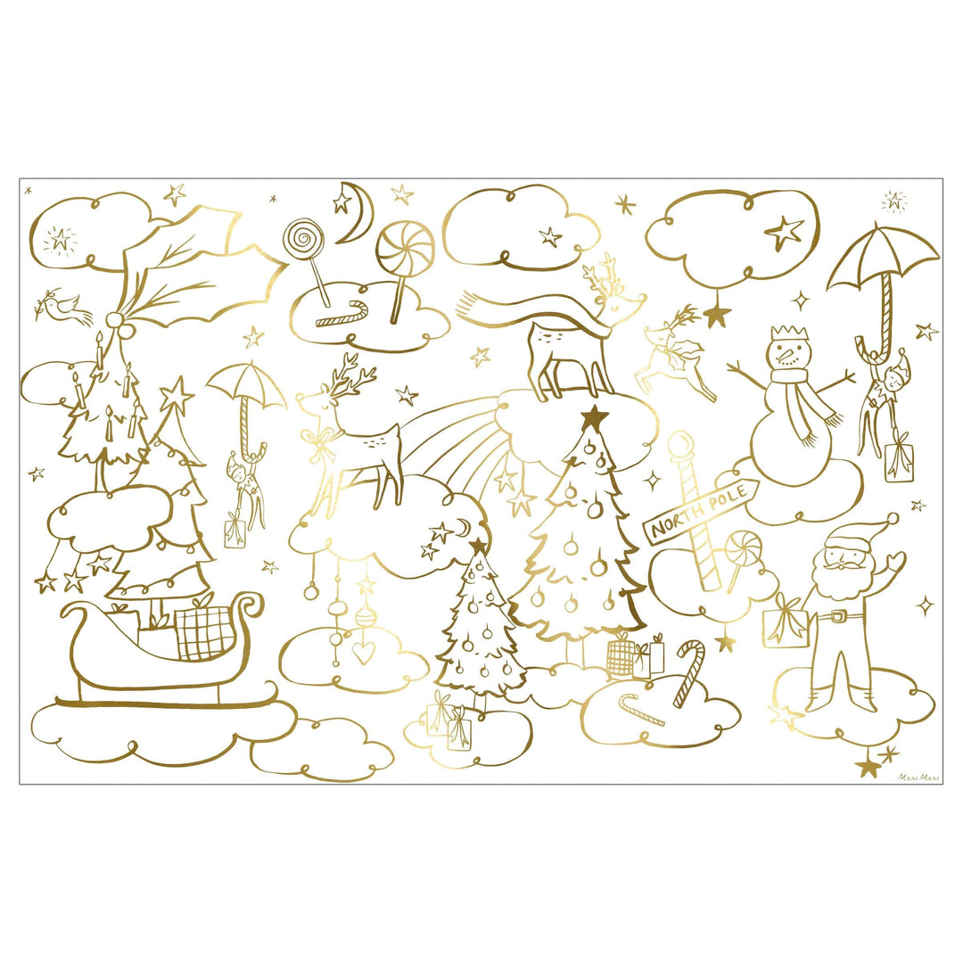 Christmas Colouring Posters x 2 | Meri Meri Christmas Activities Party Accessories Christmas Colouring Posters x 2