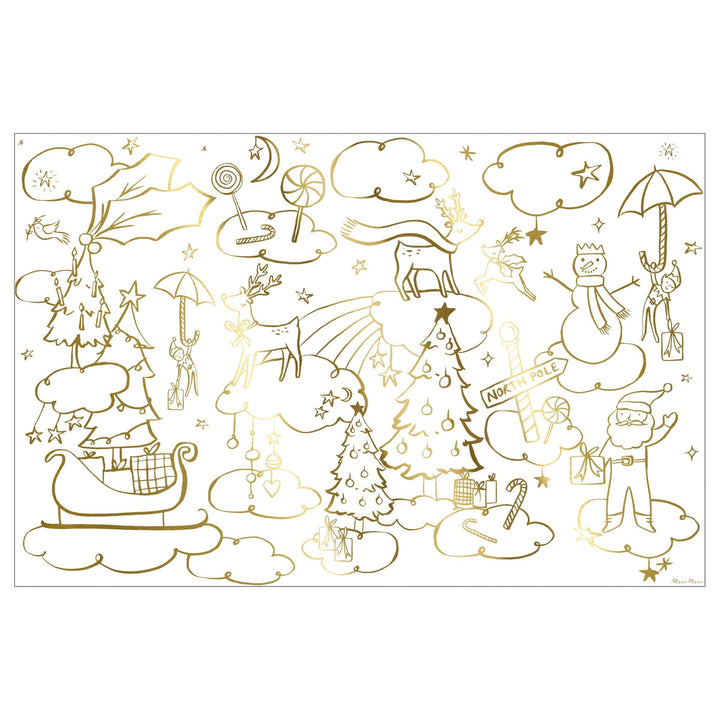 Christmas Colouring Posters x 2 | Meri Meri Christmas Activities Party Accessories Christmas Colouring Posters x 2