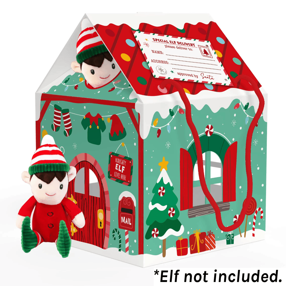 Christmas Elf Arrival House Box x 1 - Elf Arrival Box elf doll Christmas Elf Arrival House Box x 1