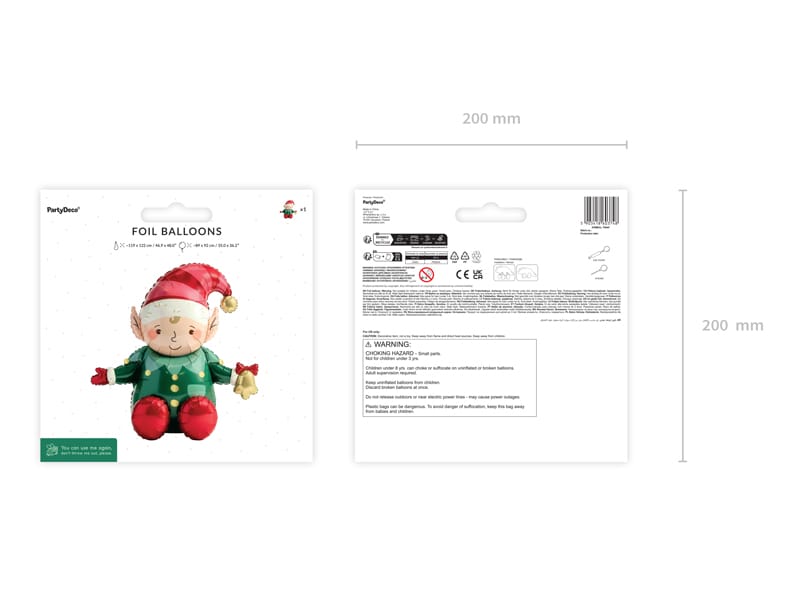 Christmas Elf Foil Balloon (36 inch) Christmas Balloons Foil Balloon Christmas Elf Foil Balloon (36 inch)