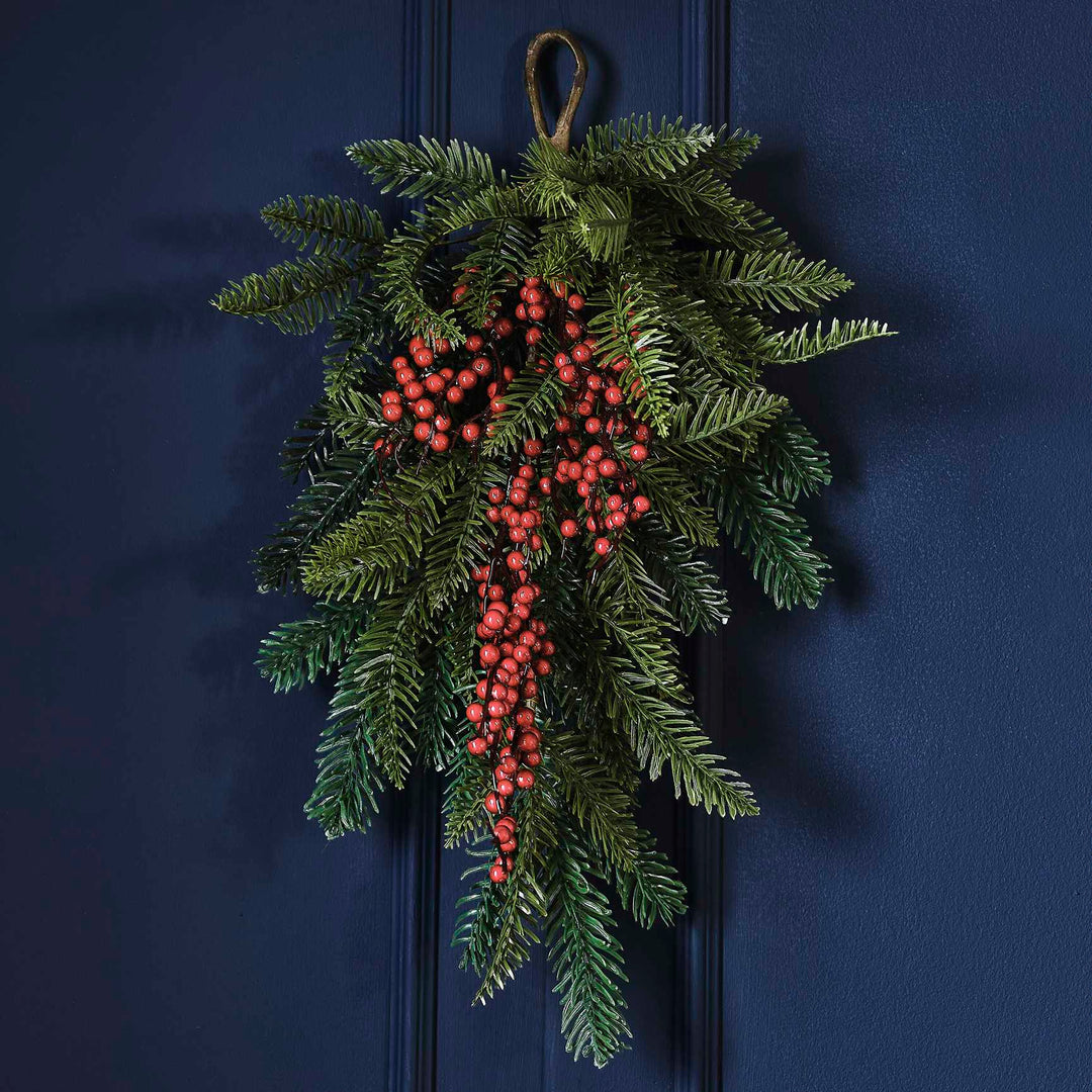 Wreaths & Garlands Christmas  Foliage Door Swag with Berries