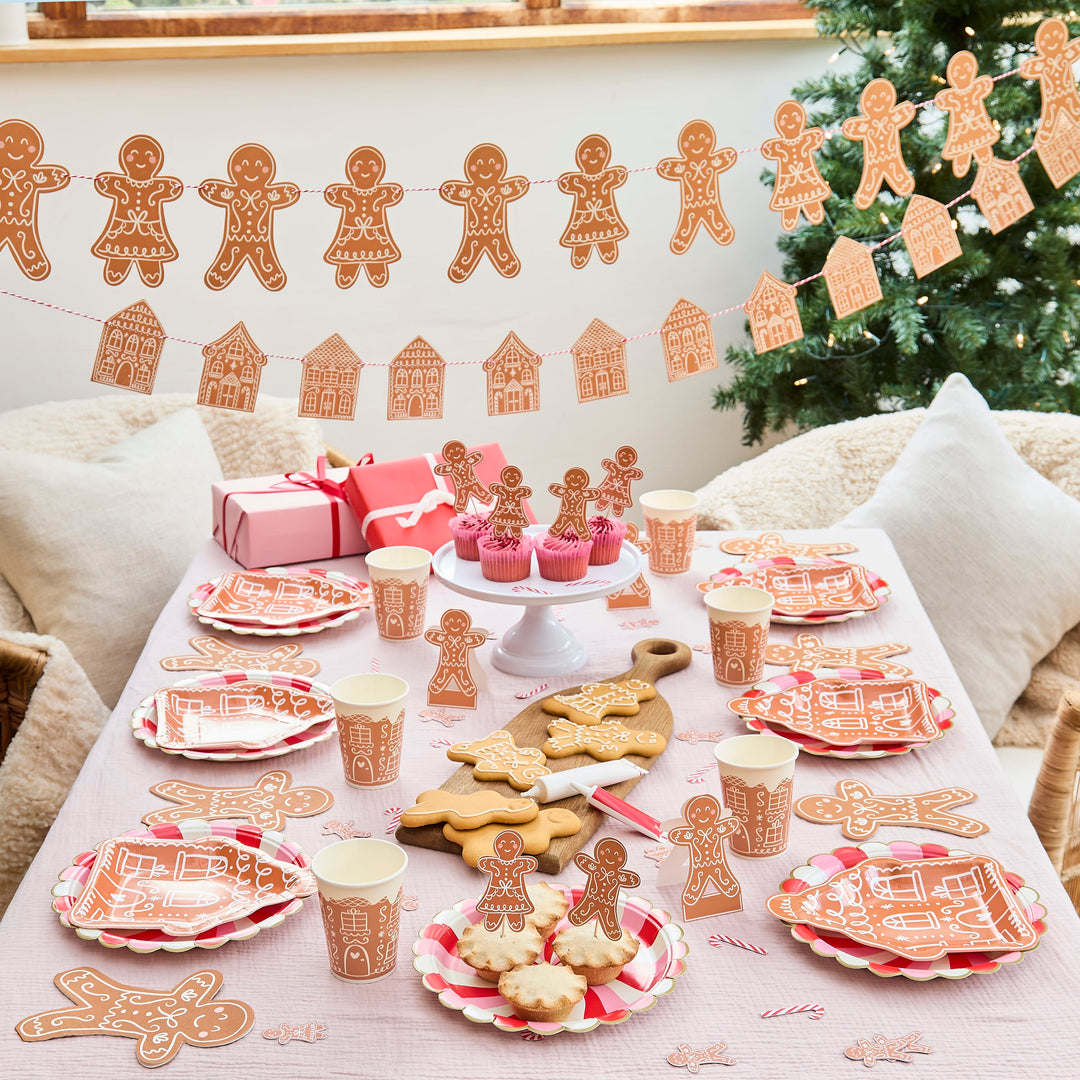 Christmas Gingerbread Place Cards x 10 | Christmas Party Supplies UK Party Decorations Christmas Gingerbread Place Cards x 10