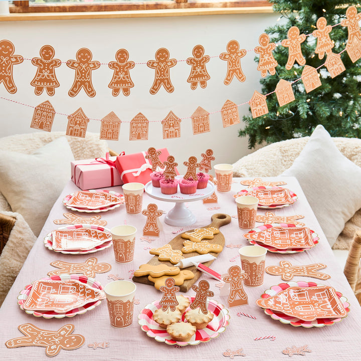 Christmas Gingerbread Place Cards x 10 | Christmas Party Supplies UK Party Decorations Christmas Gingerbread Place Cards x 10