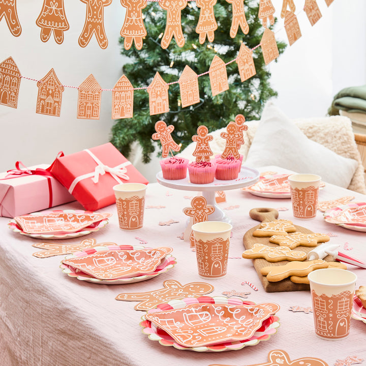 Christmas Gingerbread Place Cards x 10 | Christmas Party Supplies UK Party Decorations Christmas Gingerbread Place Cards x 10