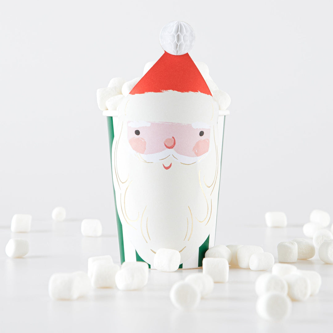 Christmas Honeycomb Party Cups x 8 | Meri Meri Christmas Table party cups Christmas Honeycomb Party Cups x 8